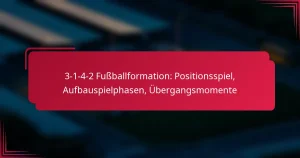 Read more about the article 3-1-4-2 Fußballformation: Positionsspiel, Aufbauspielphasen, Übergangsmomente