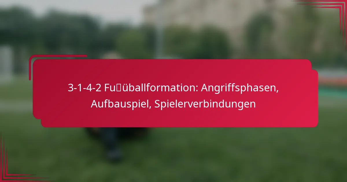 You are currently viewing 3-1-4-2 Fußballformation: Angriffsphasen, Aufbauspiel, Spielerverbindungen