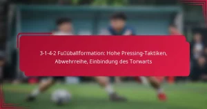 Read more about the article 3-1-4-2 Fußballformation: Hohe Pressing-Taktiken, Abwehrreihe, Einbindung des Torwarts