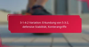 Read more about the article 3-1-4-2 Variation: Erkundung von 5-3-2, defensive Stabilität, Konterangriffe
