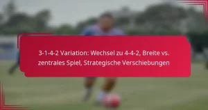 Read more about the article 3-1-4-2 Variation: Wechsel zu 4-4-2, Breite vs. zentrales Spiel, Strategische Verschiebungen