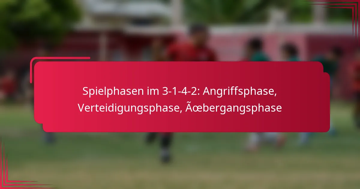 You are currently viewing Spielphasen im 3-1-4-2: Angriffsphase, Verteidigungsphase, Übergangsphase