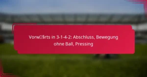 Read more about the article Vorwärts in 3-1-4-2: Abschluss, Bewegung ohne Ball, Pressing