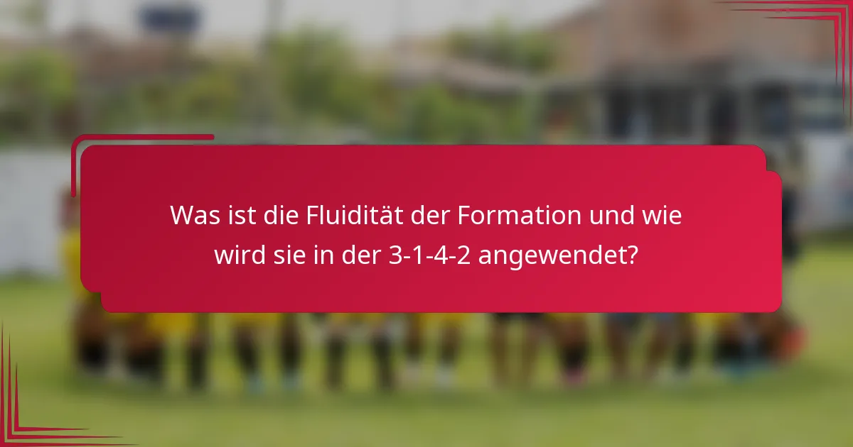 Was ist die Fluidität der Formation und wie wird sie in der 3-1-4-2 angewendet?
