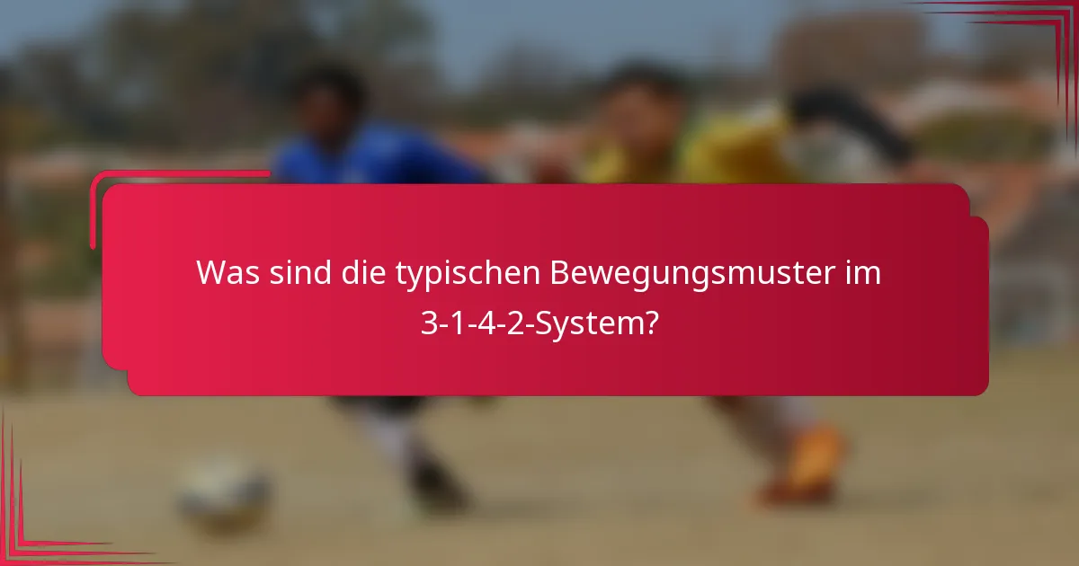 Was sind die typischen Bewegungsmuster im 3-1-4-2-System?