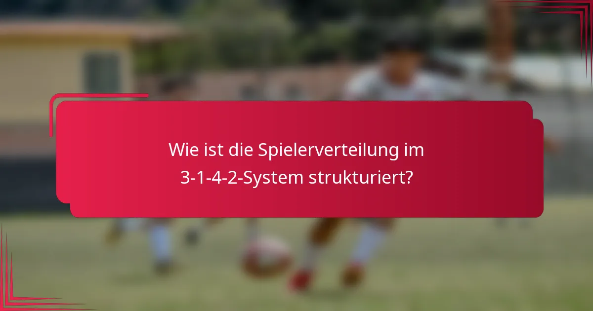 Wie ist die Spielerverteilung im 3-1-4-2-System strukturiert?