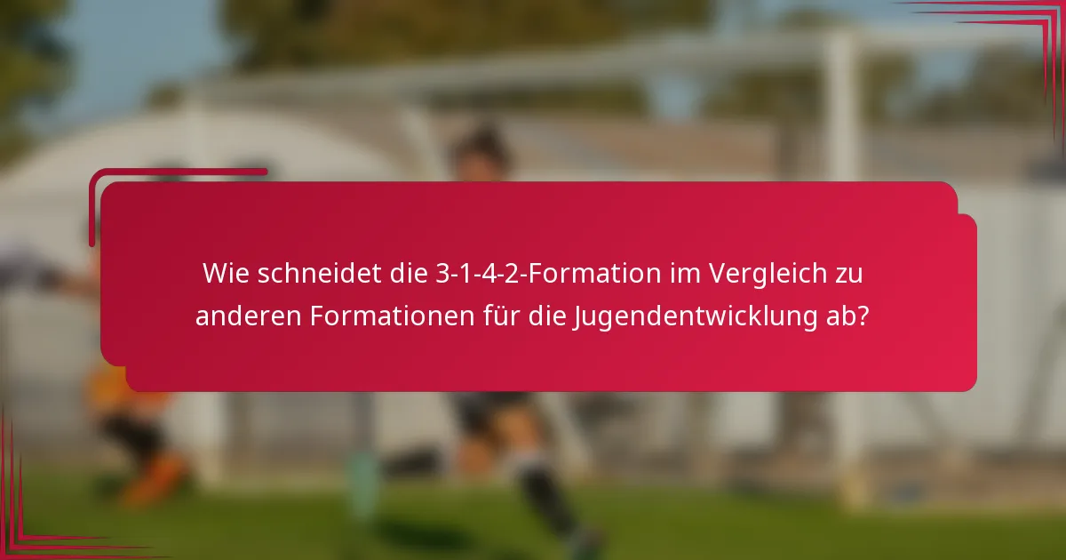 Wie schneidet die 3-1-4-2-Formation im Vergleich zu anderen Formationen für die Jugendentwicklung ab?